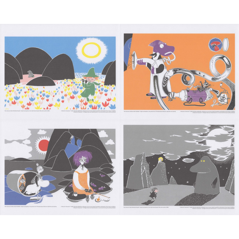 Moomin Set of 4 Posters 24 x 30 cm from Calendar Set 3 Putinki 