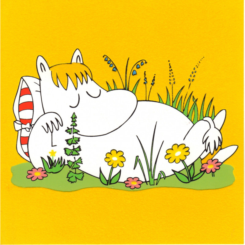 Moomin Velvet Greeting Card with Envelope Yellow Snorkmaiden