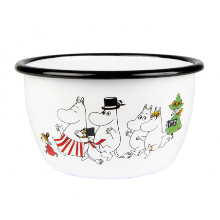 Moomin Enamel Bowl 0.6 L Moominvalley