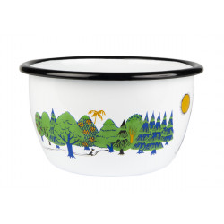 Moomin Enamel Bowl 0.6 L Moominvalley