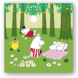 Moomin Napkins Relaxing Green Summer 33 x 33 cm 20 pcs