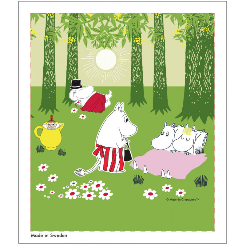 Moomin Dishcloth Relaxing Summer  20 x 17 cm 