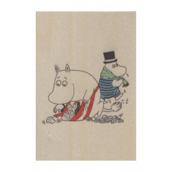 Moomin Wooden Postcard Birch Plywood On the Beach