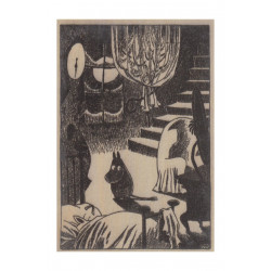 Moomin Wooden Postcard Birch Plywood Moomintroll Alone