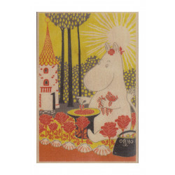 Moomin Wooden Postcard Birch Plywood Moominmamma Berries
