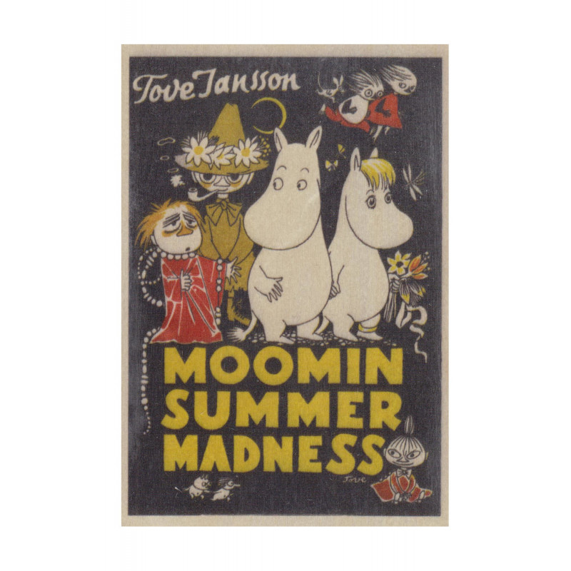 Moomin Wooden Postcard Birch Plywood Summer Madness