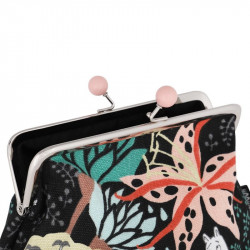 Moomin Emma Pouch Clutch Bag Magic Forest Black