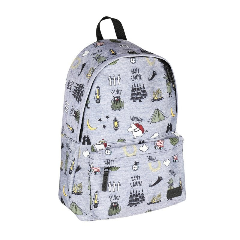 Moomin Nipsu Backpack Camping Trip Grey