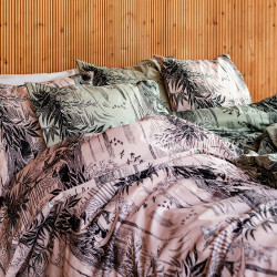 Moomin Duvet Cover Set Forest Rose Black 150 x 210 cm 50 x 60 cm GOTS