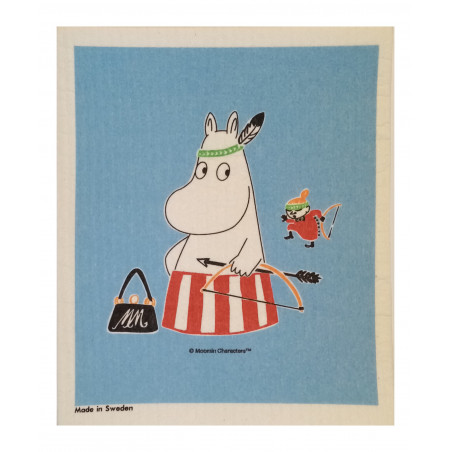 Moomin Dishcloth Blue Moominmamma Little My Indians 17 x 20 cm