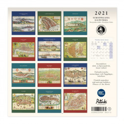 John Nurminen 2021 Wall Calendar European Cities Putinki 30 x 30 cm