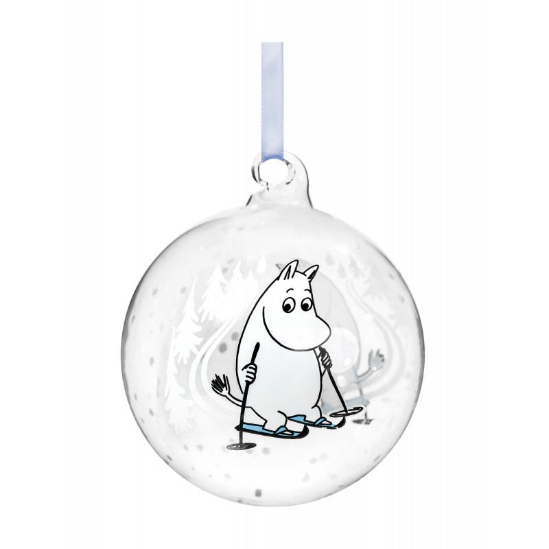 Moomin Christmas Ball Ski Trip 9 cm