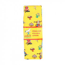 Pippi Longstocking Children Apron Yellow with Red Trimming