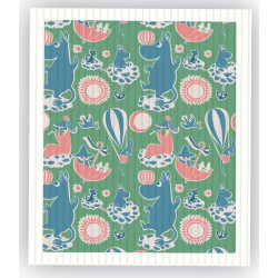 Moomin Dishcloth 17 x 20 cm Tove 100 Green