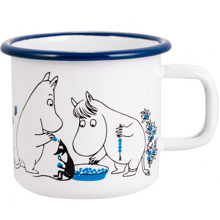 Moomin Enamel Mug 0.37 L Blueberry