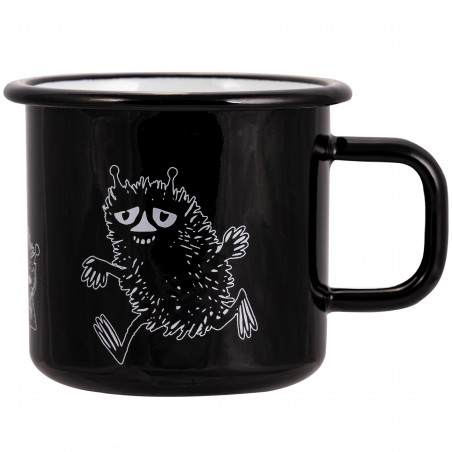 Moomin Enamel Mug Retro Stinky Black 0.37 L 