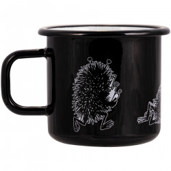 Moomin Enamel Mug Retro Stinky Black 0.37 L 