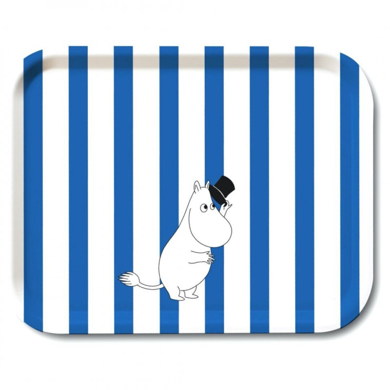 Moomin Birch Tray Moominpappa Blue Stripes 20 x 27 cm