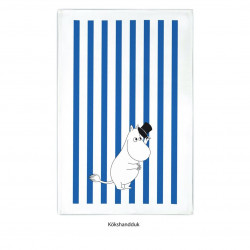 Moominpappa Blue Stripes Kitchen Tea Towel 50 x 70 cm