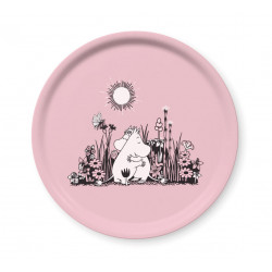 Moomin Hug Pink Birch Tray Round 31 cm 