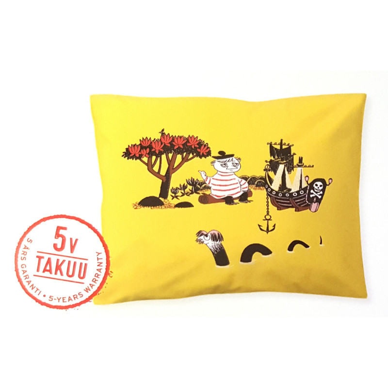 Moomin Pillow Case Tooticky and Samu Yellow 50 x 60 cm