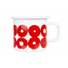 Muurla Enamel Mug Twirl Red White 0.37 L