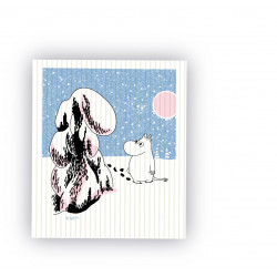 Moomin Dishcloth Deep Snow  20 x 17 cm