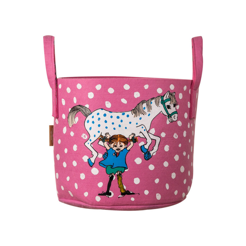 Storage Basket 30 L Pippi and the Horse Pink