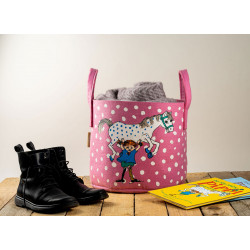 Storage Basket 30 L Pippi and the Horse Pink