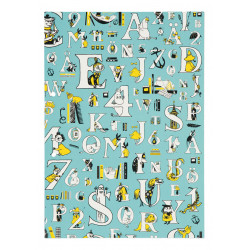 Moomin  ABC Notebook A4 100 Squared Pages 7 x 7 mm