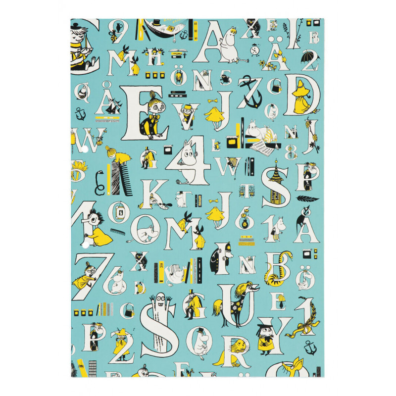 Moomin  ABC Notebook A4 100 Squared Pages 7 x 7 mm