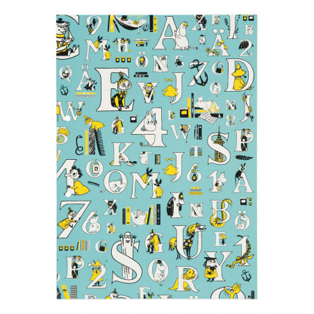 Moomin  ABC Notebook A4 100 Squared Pages 7 x 7 mm