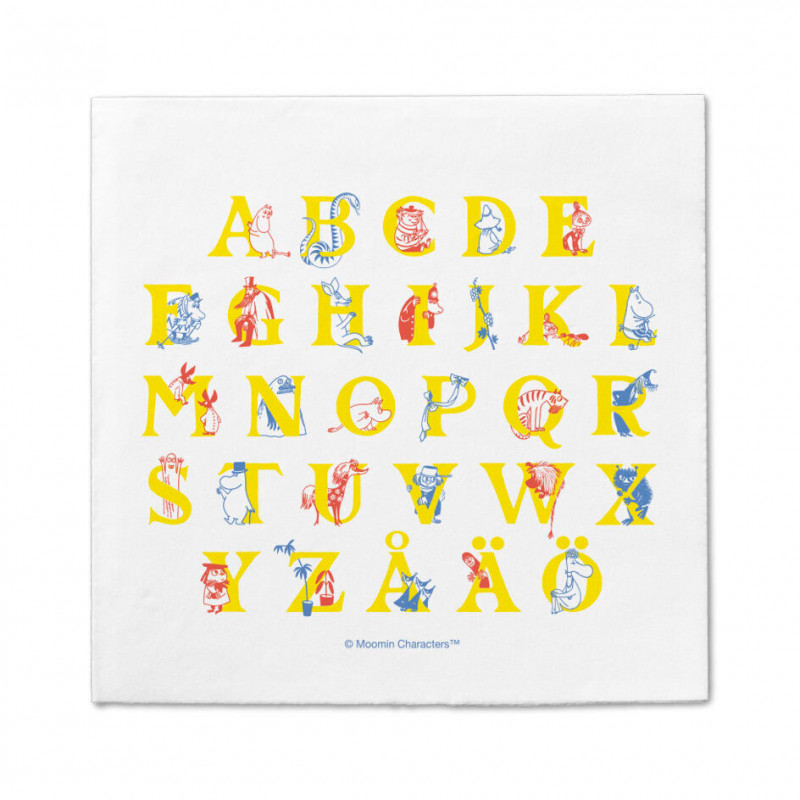Moomin ABC Napkins 33 x 33 cm Optodesign