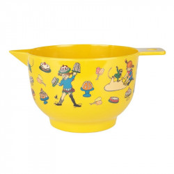 Pippi Longstoking Characters Melamine Baking Mixing Bowl Yellow 1.9 L