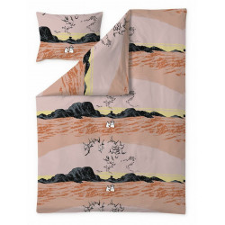 Moomin Duvet Cover on the Moor Peach 150 x 210 cm 50 x 60 cm Finlayson