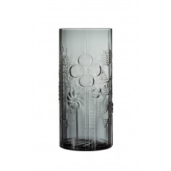 Iittala Oiva Toikka Flora Dark Grey 250 mm Glass Vase