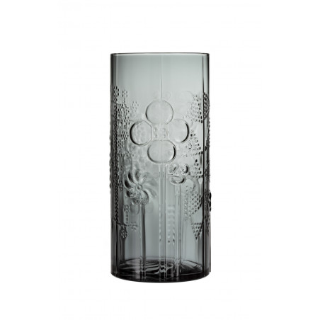 Iittala Oiva Toikka Flora Dark Grey 250 mm Glass Vase