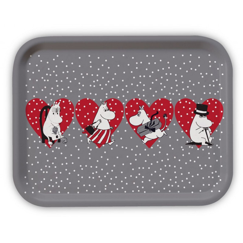 Moomin Birch Tray 27 x 20 cm Christmas Grey