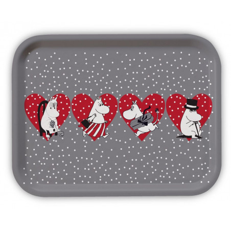 Moomin Birch Tray 27 x 20 cm Christmas Grey