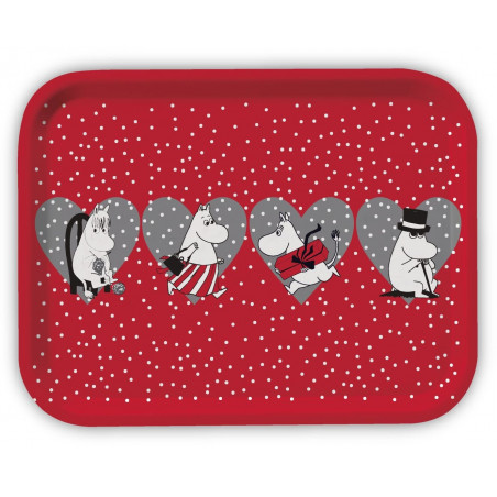 Moomin Birch Tray 27 x 20 cm Christmas Red