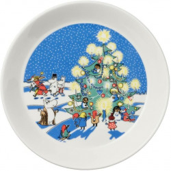 Moomin Collectors Plate 19 cm 2-pack Christmas and Drawing Arabia 