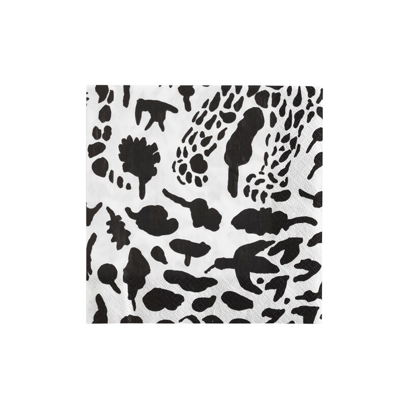 Paper Napkins Oiva Toikka Cheetah Black 33 x 33 cm