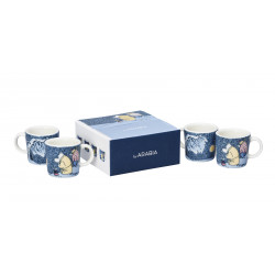 Moomin Decorative Minimugs  Snow Moonlight Winter 2021 Set 4 pcs