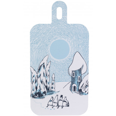 Moomin Chop and Serve Board Birch Veneer Snowy Valley 23 x 44 cm