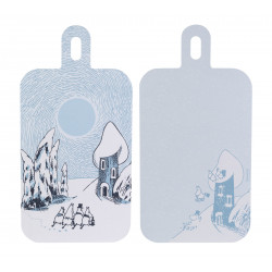Moomin Chop and Serve Board Birch Veneer Snowy Valley 23 x 44 cm