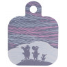 Moomin Chop and Serve Board Birch Veneer Winter Time Lights in the Sky 25 x 32 cm