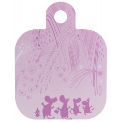 Moomin Chop and Serve Board Birch Veneer Winter Time Lights in the Sky 25 x 32 cm