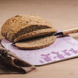 Moomin Chop and Serve Board Birch Veneer Winter Time Lights in the Sky 25 x 32 cm