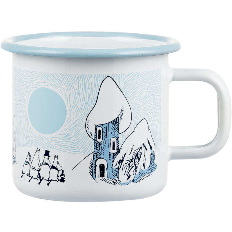 Moomin Enamel Mug 0.37 L Snowy Valley