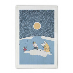 Moomin Snow Moonlight Kitchen Tea Towel Winter 2021 50 x 70 cm